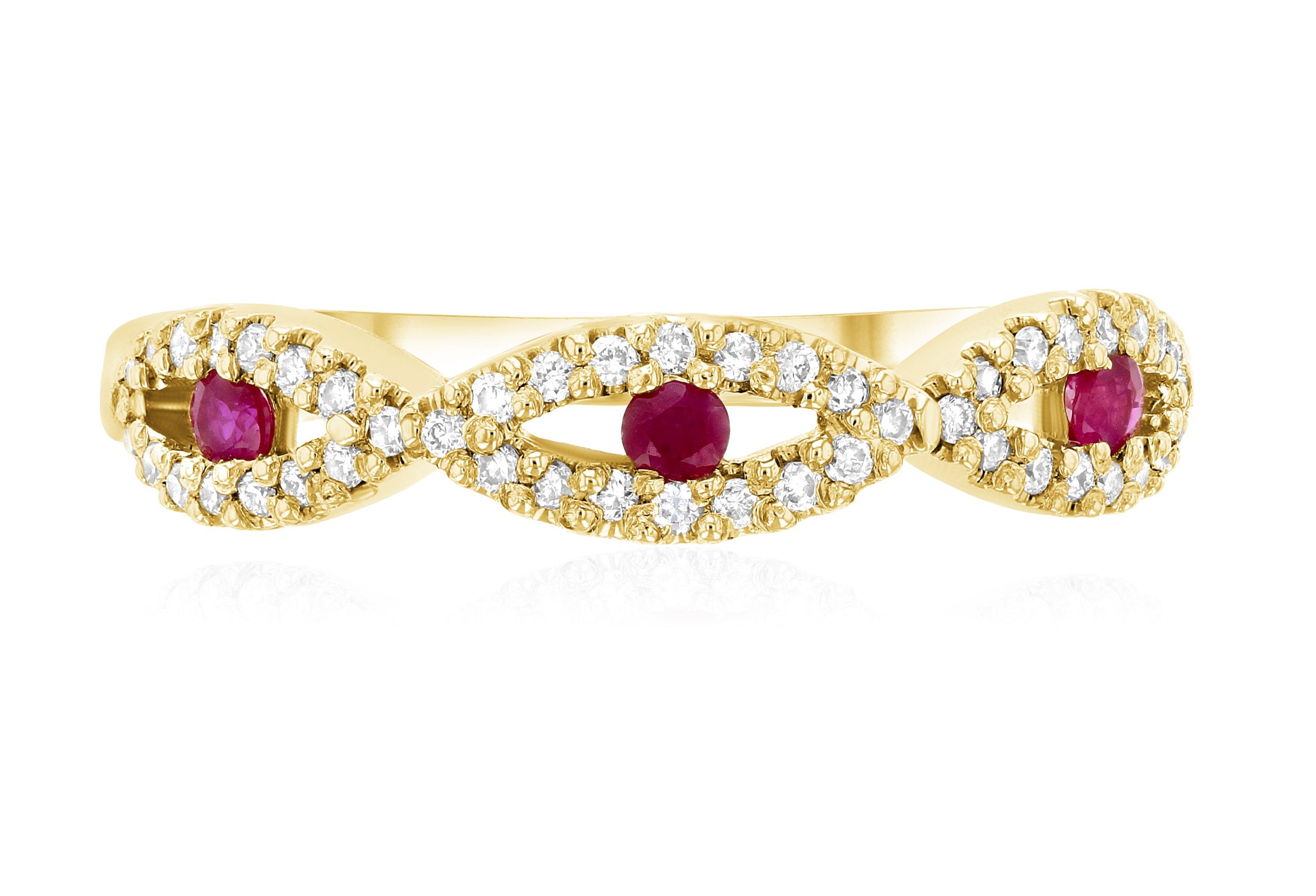 アクセサリー Rubi Diamond and Ruby Infinity Fashion Ring L3591R – Don Conkey and Sons