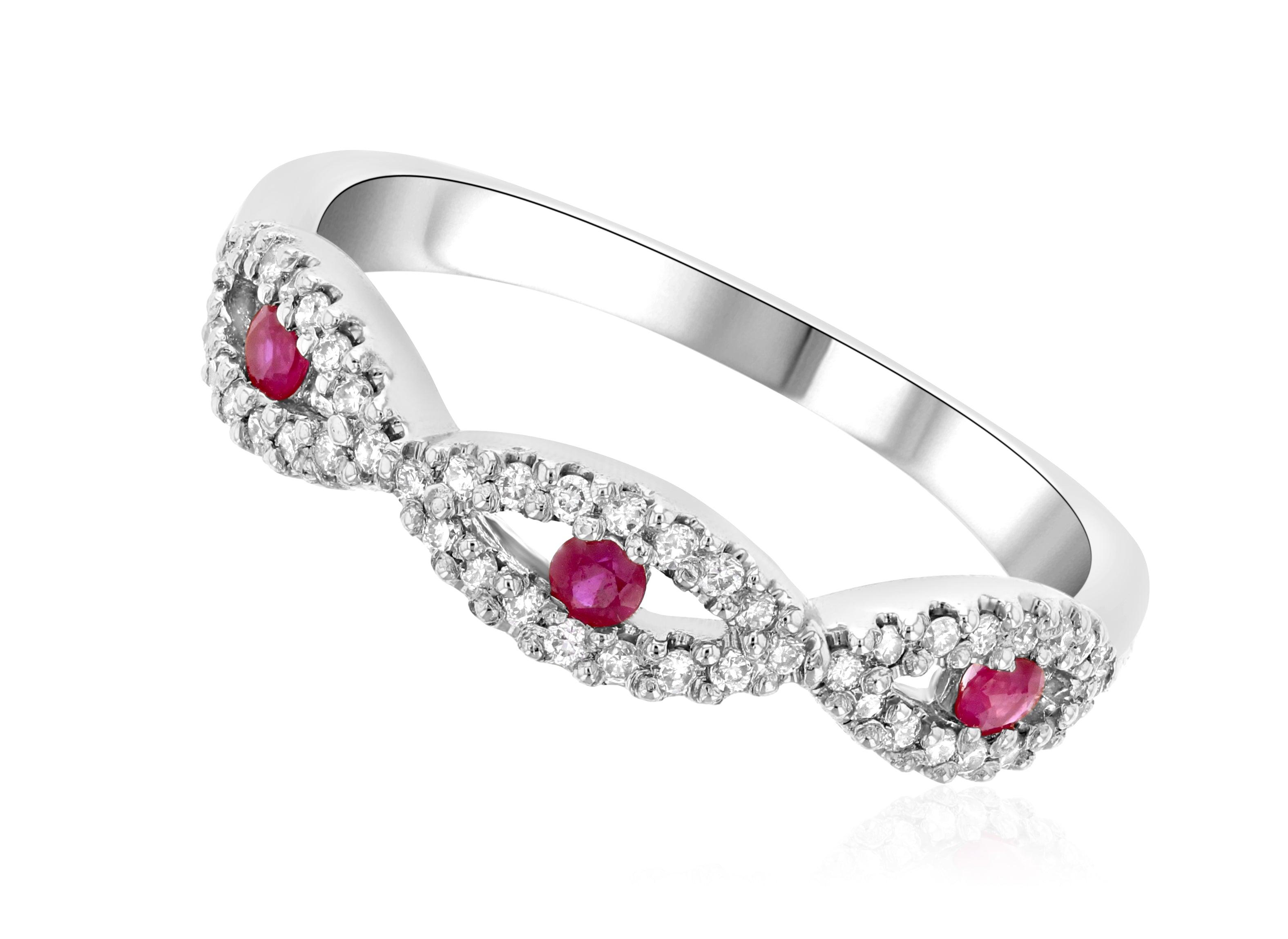 Diamond and Ruby Infinity Fashion Ring L3591R – Don Conkey and Sons