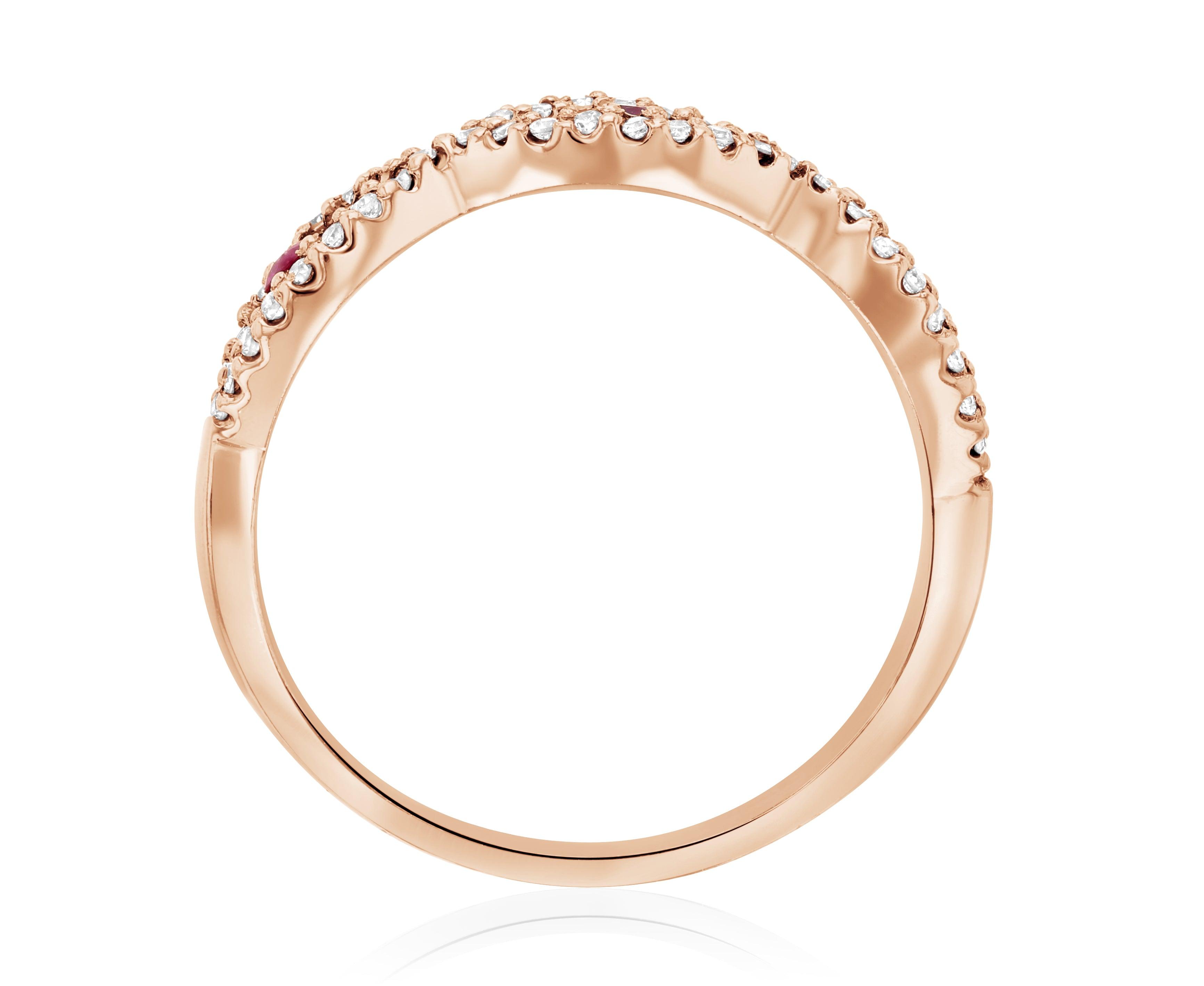 Diamond and Ruby Infinity Fashion Ring L3591R – Don Conkey and Sons
