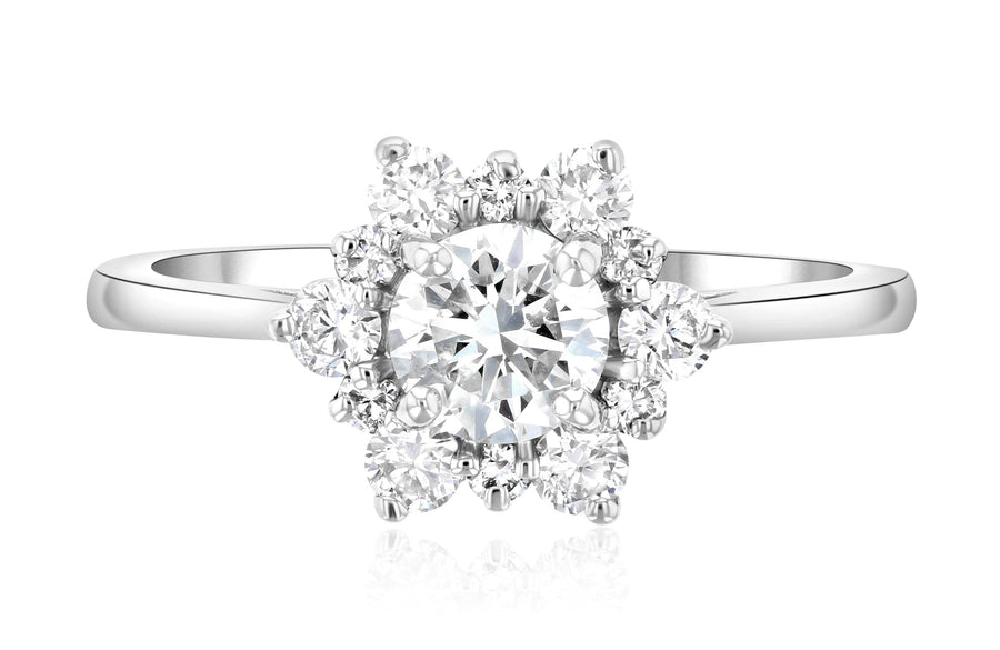 Diamond Star Halo Engagement Ring - The Brothers Jewelry Co.