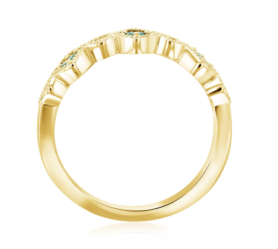 Diamond and Emerald Infinity Ring (.75 ct. tw.) - The Brothers Jewelry Co.